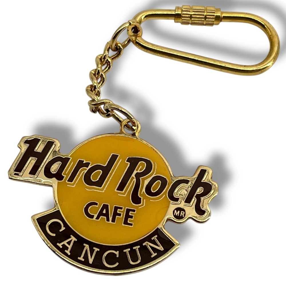Hard Rock Cafe Cancun Logo Keyring Keychain